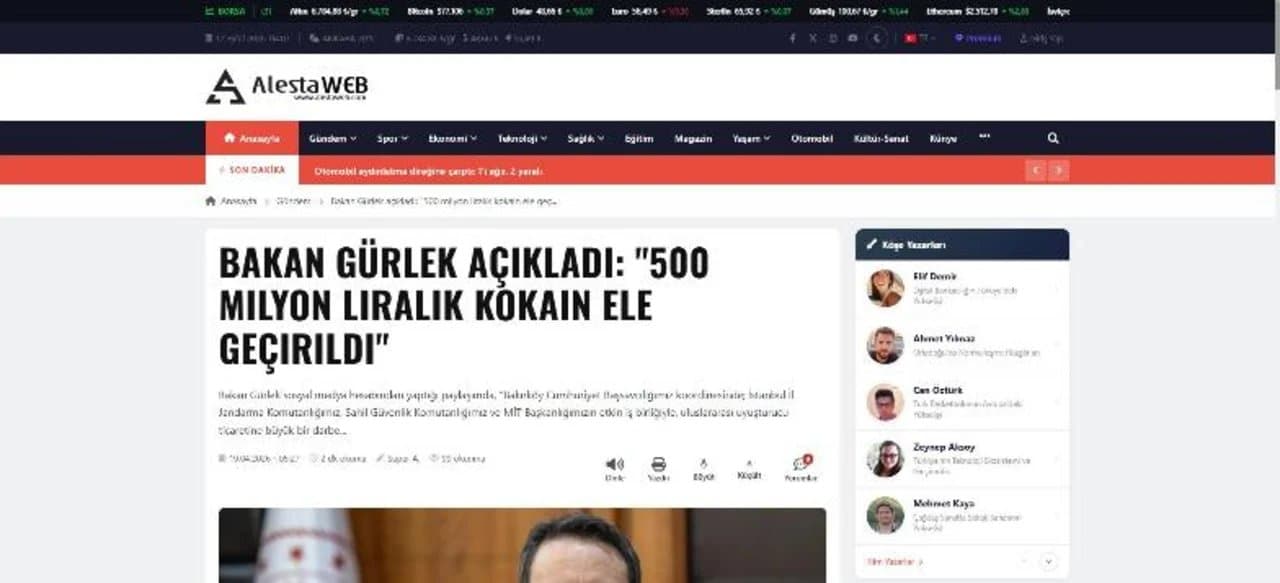 Haber detay sayfası