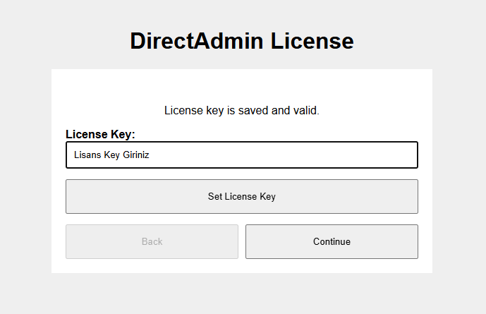 DirectAdmin License Key